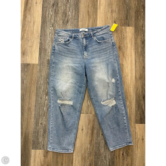 Jeans Straight By Vervet In Blue Denim, Size: 14