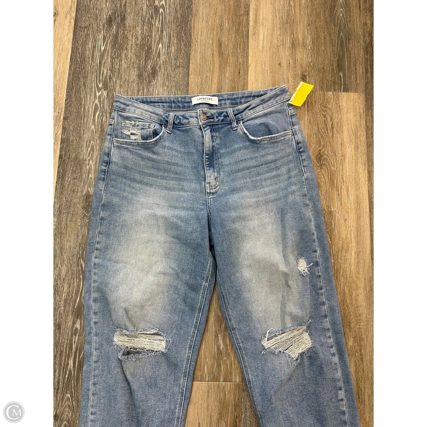 Jeans Straight By Vervet In Blue Denim, Size: 14