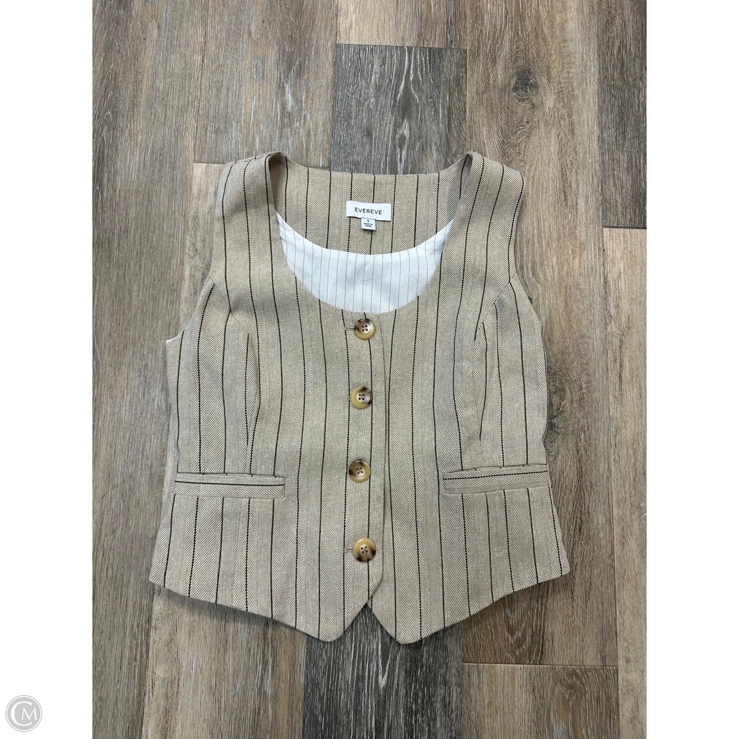 Vest Other By Evereve In Tan, Size: S