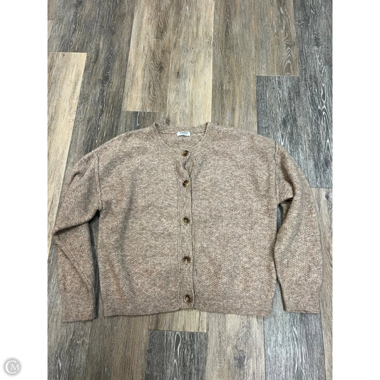 Sweater Cardigan By Workshop In Tan, Size: L
