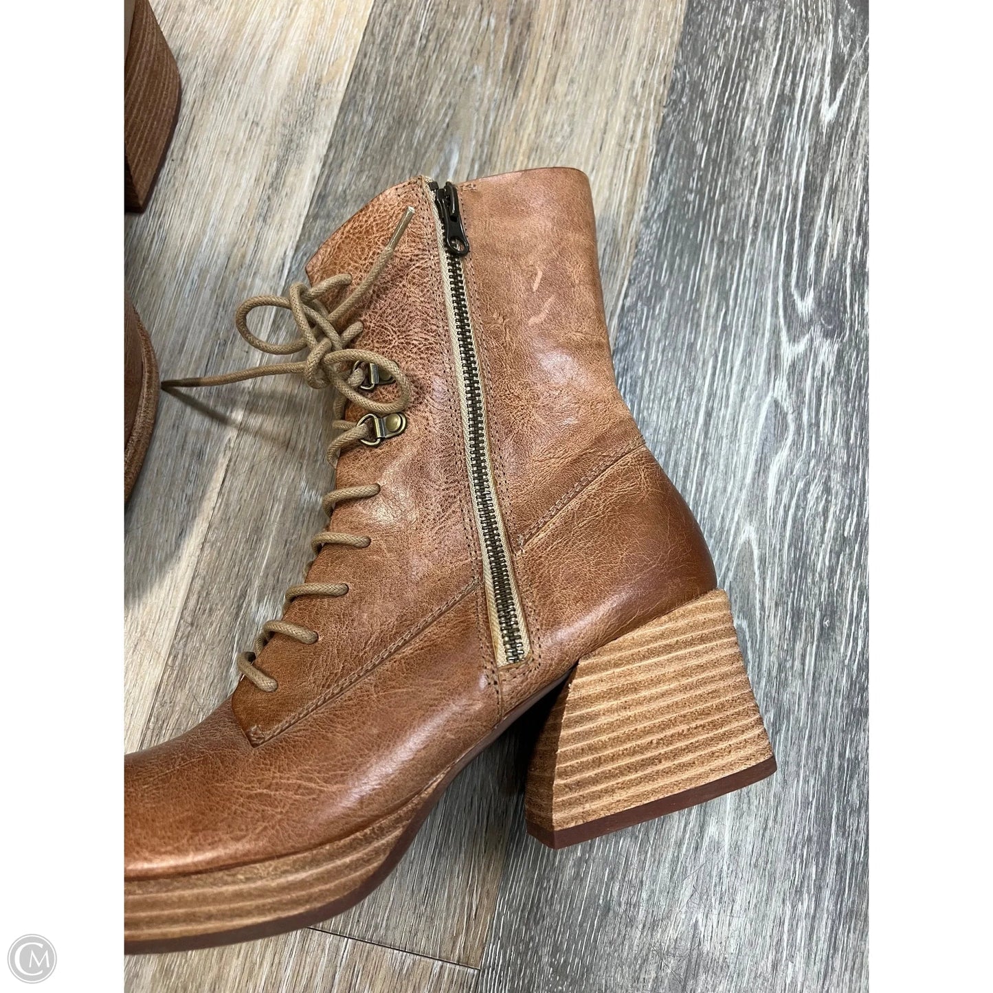 Boots Ankle Heels By Kork Ease In Tan, Size: 10