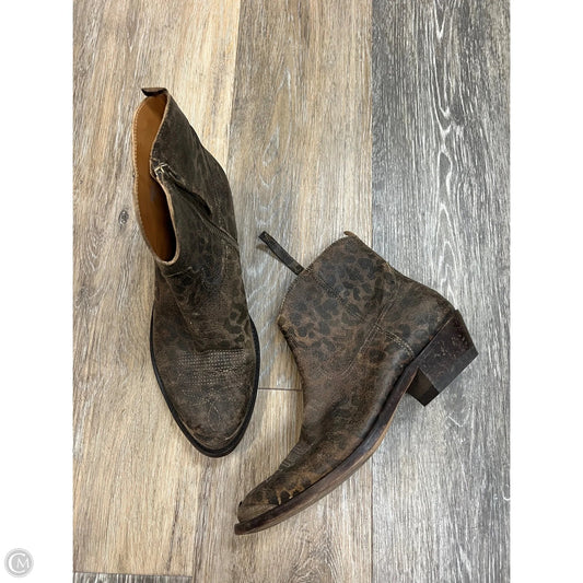 Boots Luxury Designer By Golden Goose In Animal Print, Size: 7 (37)