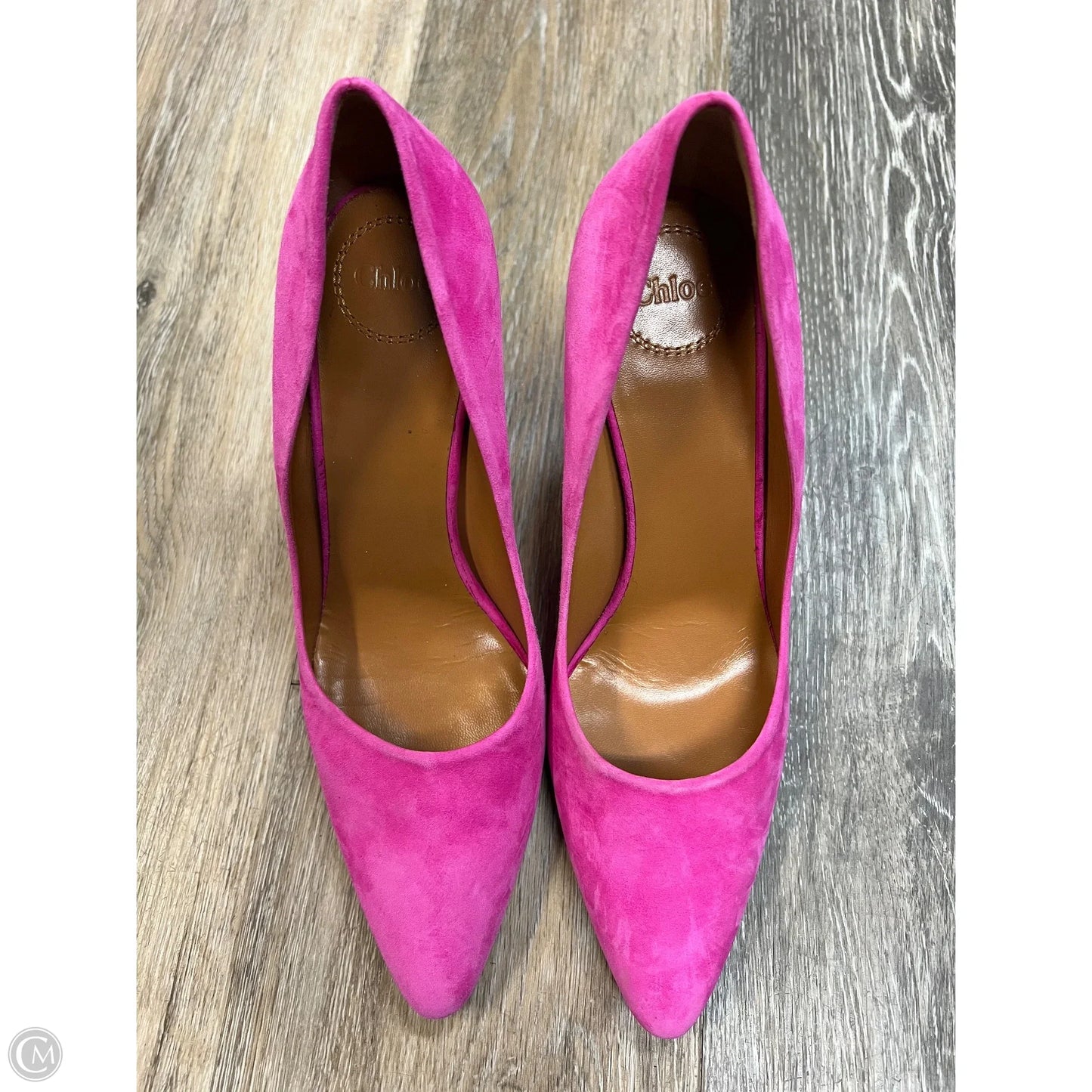Shoes Luxury Designer By Chloe In Pink, Size: 8/38