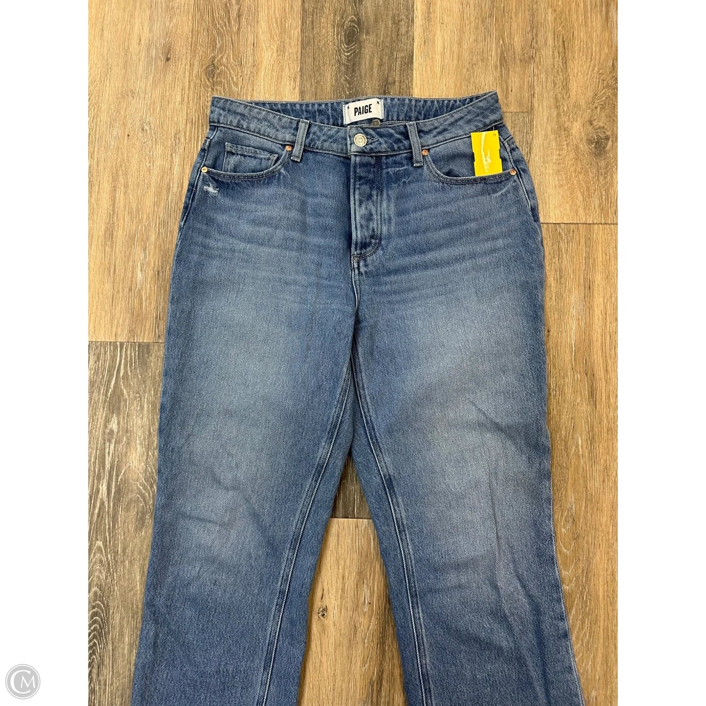 Jeans Straight By Paige In Blue Denim, Size: 4