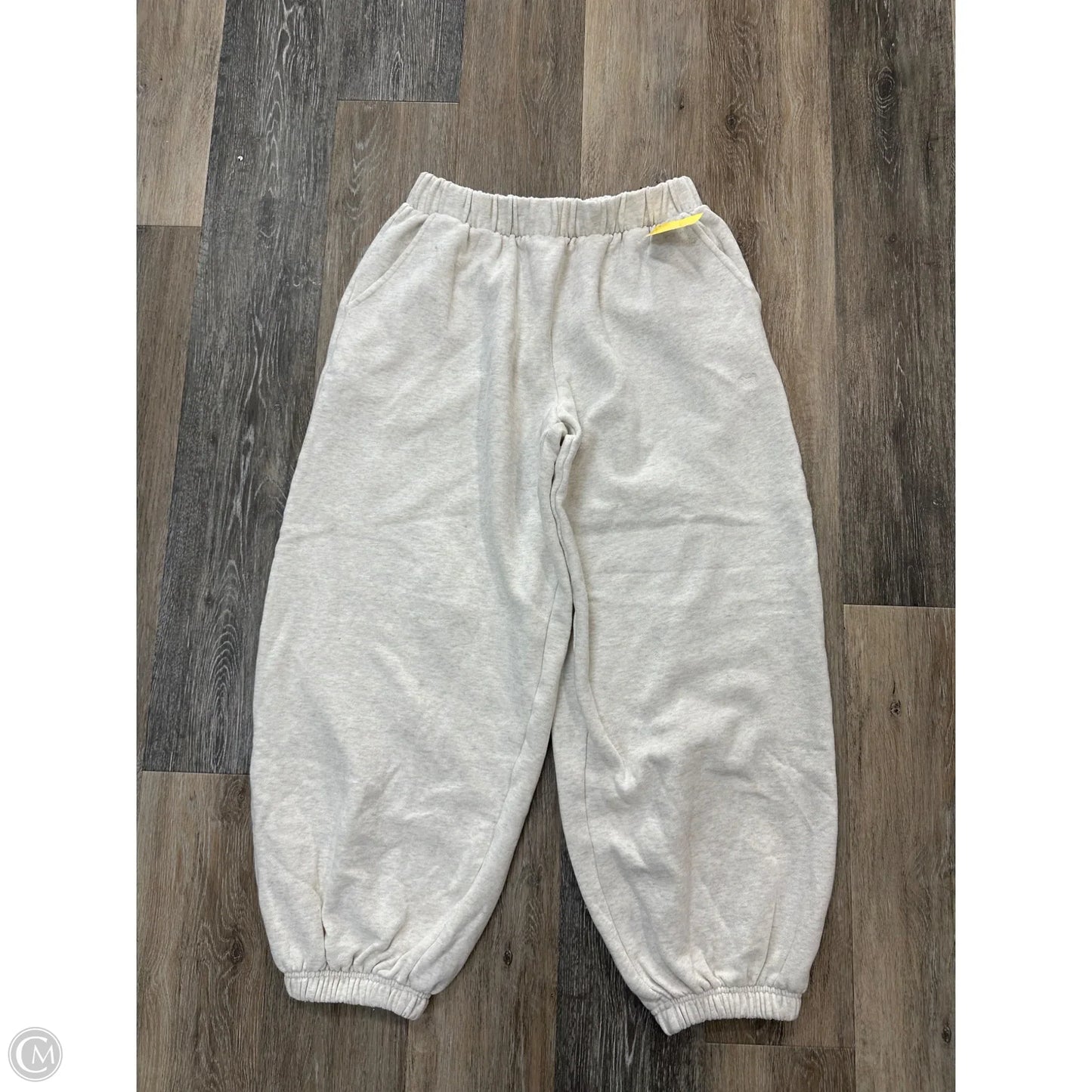 Athletic Pants By Pink In Cream, Size: M