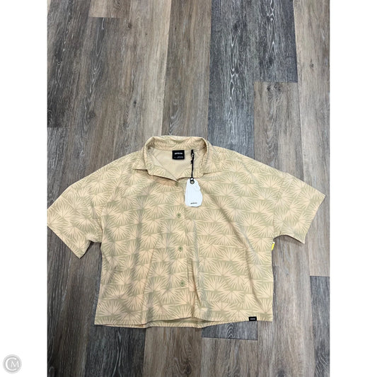 Blouse Short Sleeve By Prana In Yellow, Size: S