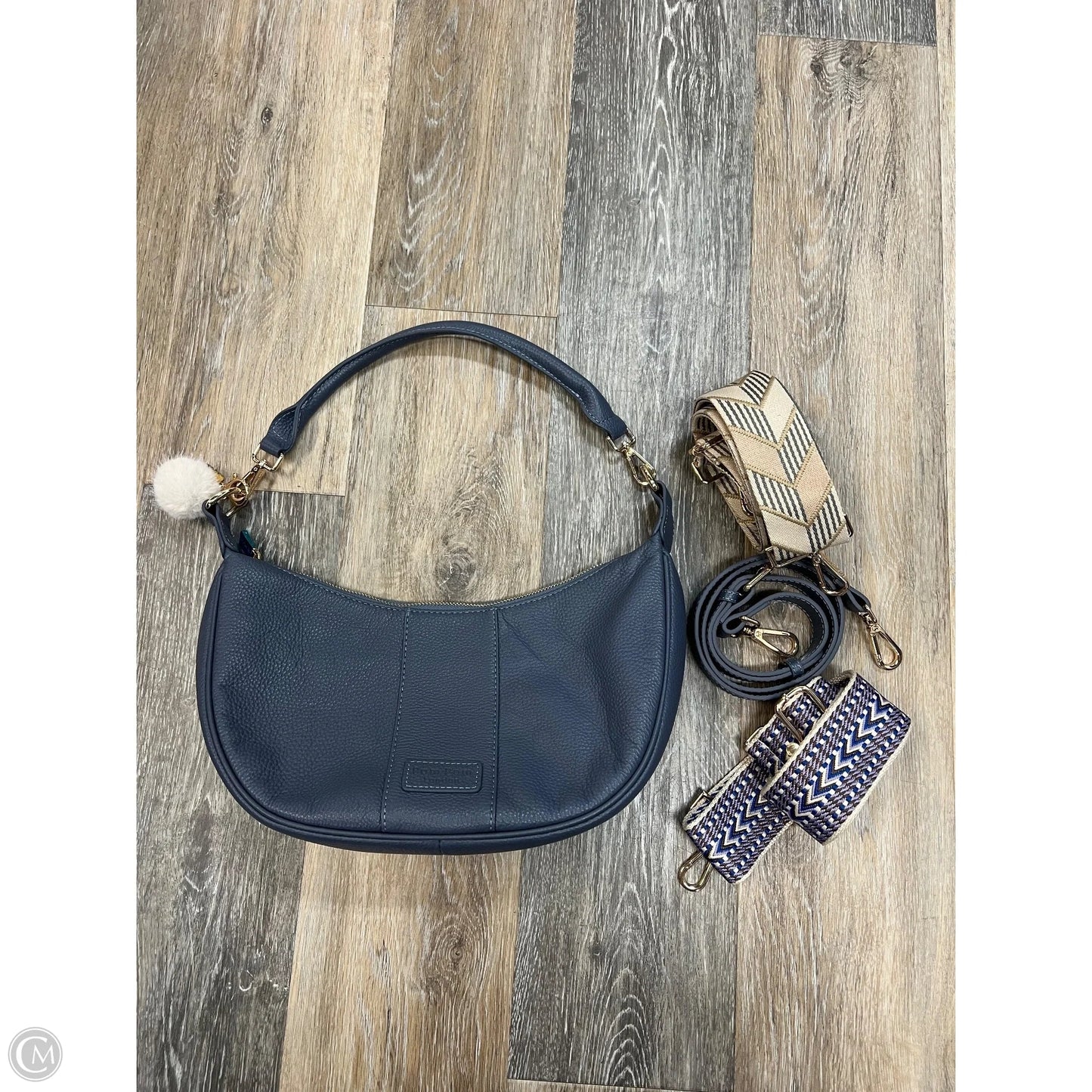 Handbag Leather By Pom Pom London, Size: Medium