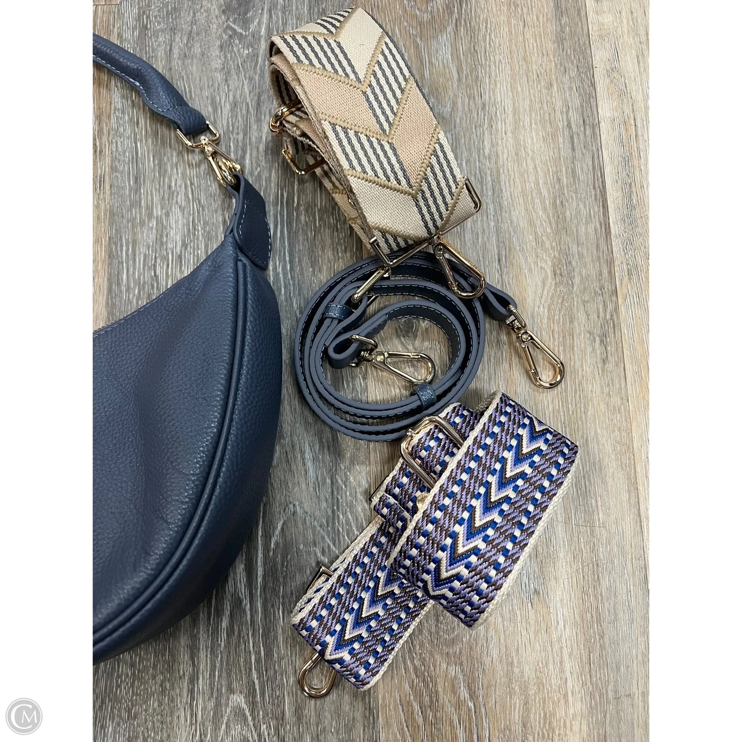 Handbag Leather By Pom Pom London, Size: Medium