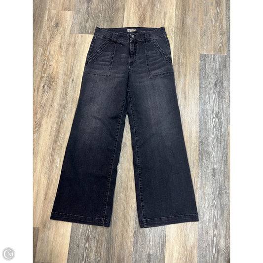 Jeans Straight By Kut In Black Denim, Size: 10