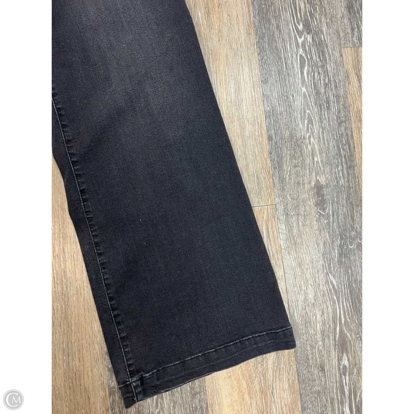 Jeans Straight By Kut In Black Denim, Size: 10