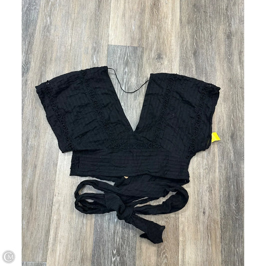 Blouse Short Sleeve By Free People In Black, Size: L