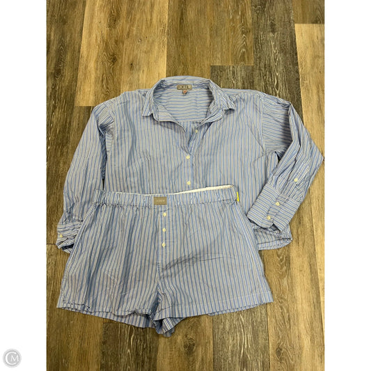 Pajamas 2pc By J. Crew In Striped Pattern, Size: L