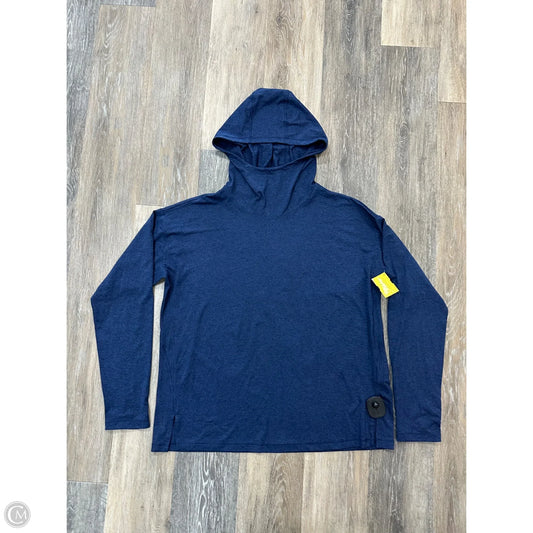 Athletic Top Long Sleeve Hoodie By Athleta In Blue, Size: L