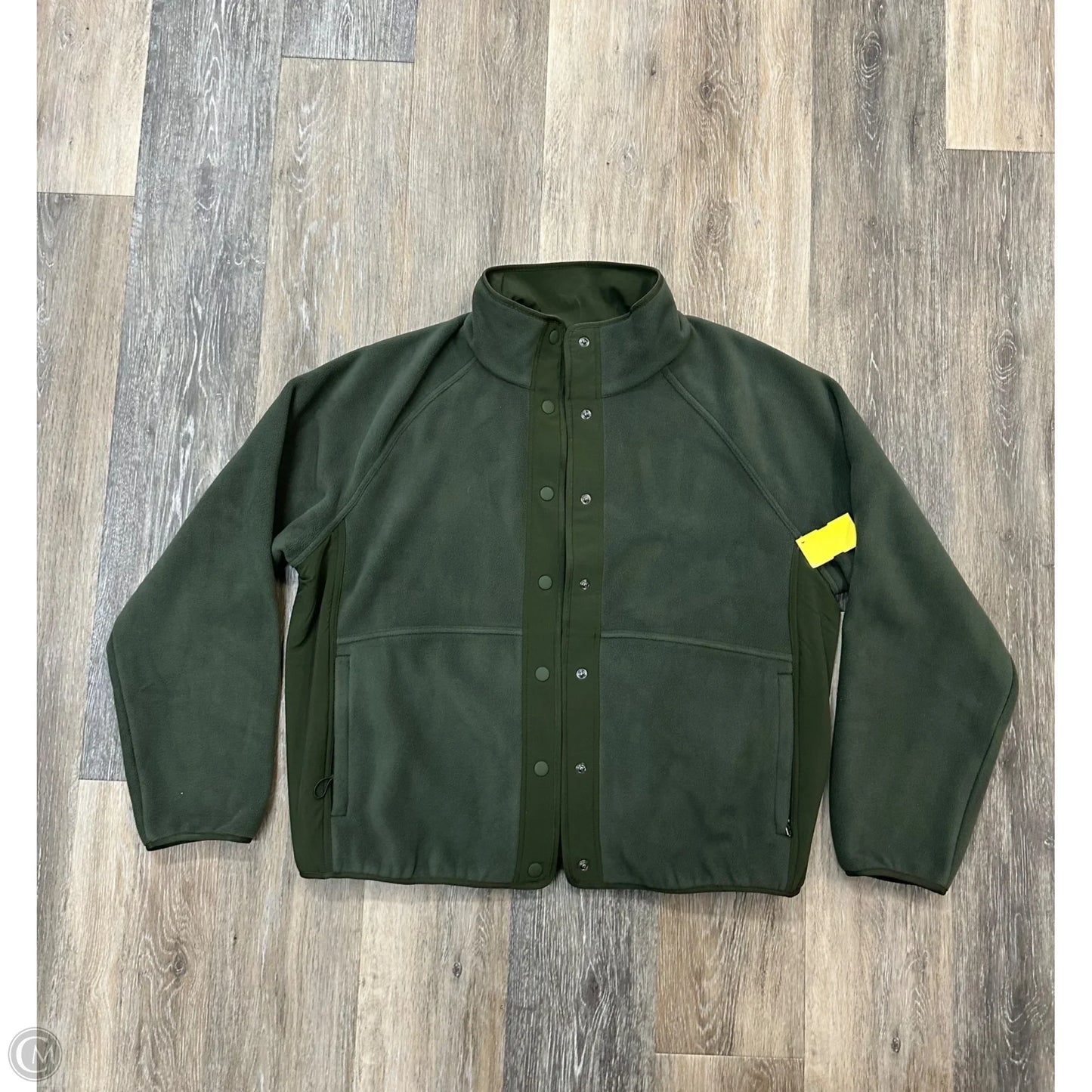 -Jacket Fleece By Athleta In Green, Size: L