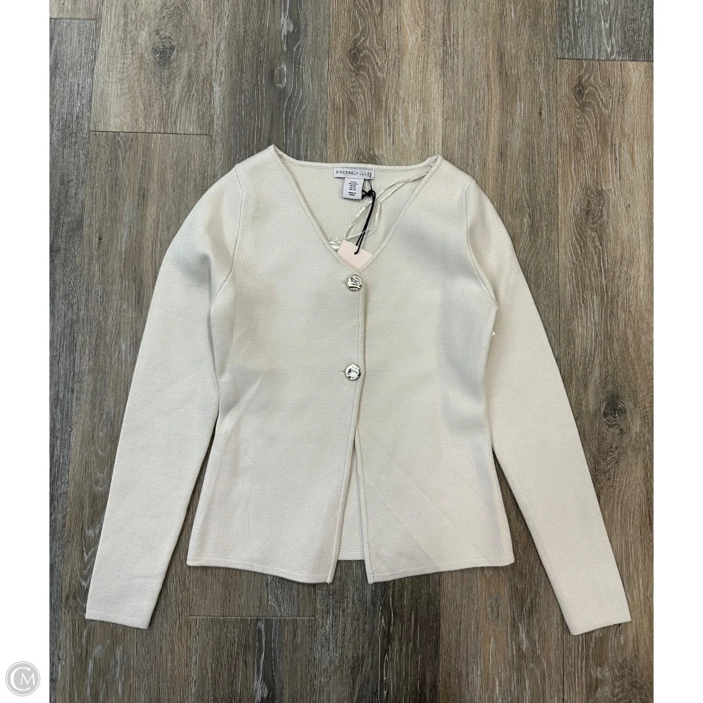 Sweater Cardigan By Sincerely Jules In Cream, Size: Xs
