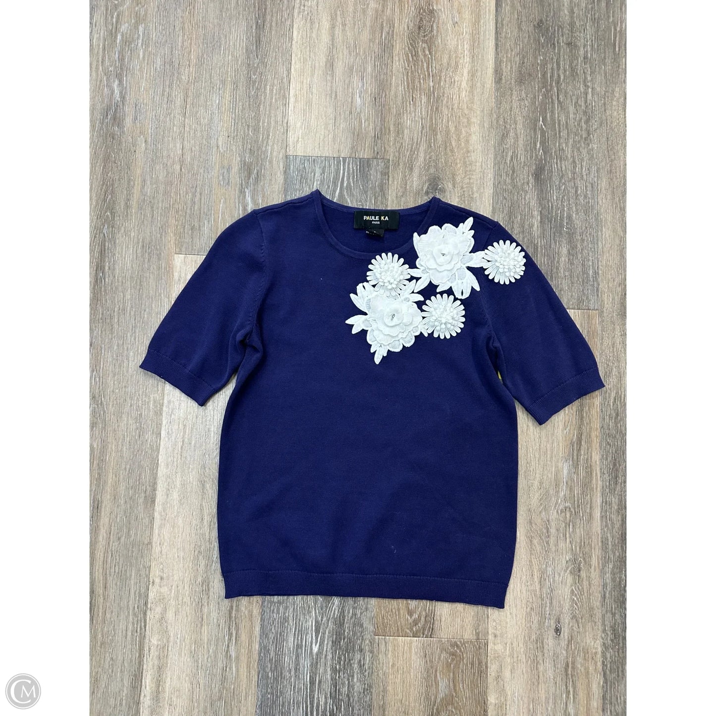 Sweater Short Sleeve By Paule Ka In Brown, Size: S