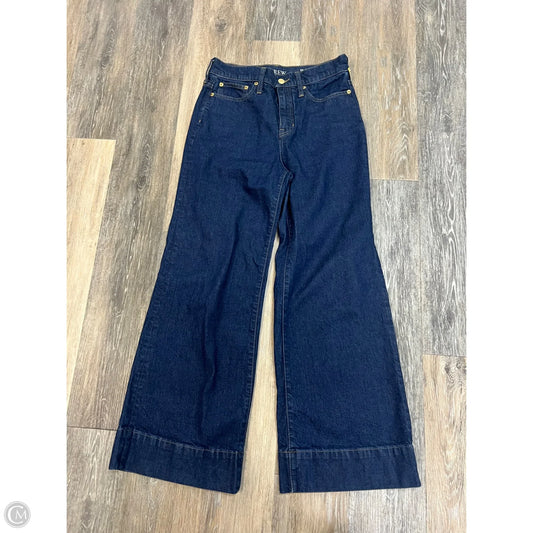 Jeans Wide Leg By J. Crew In Blue Denim, Size: 2p