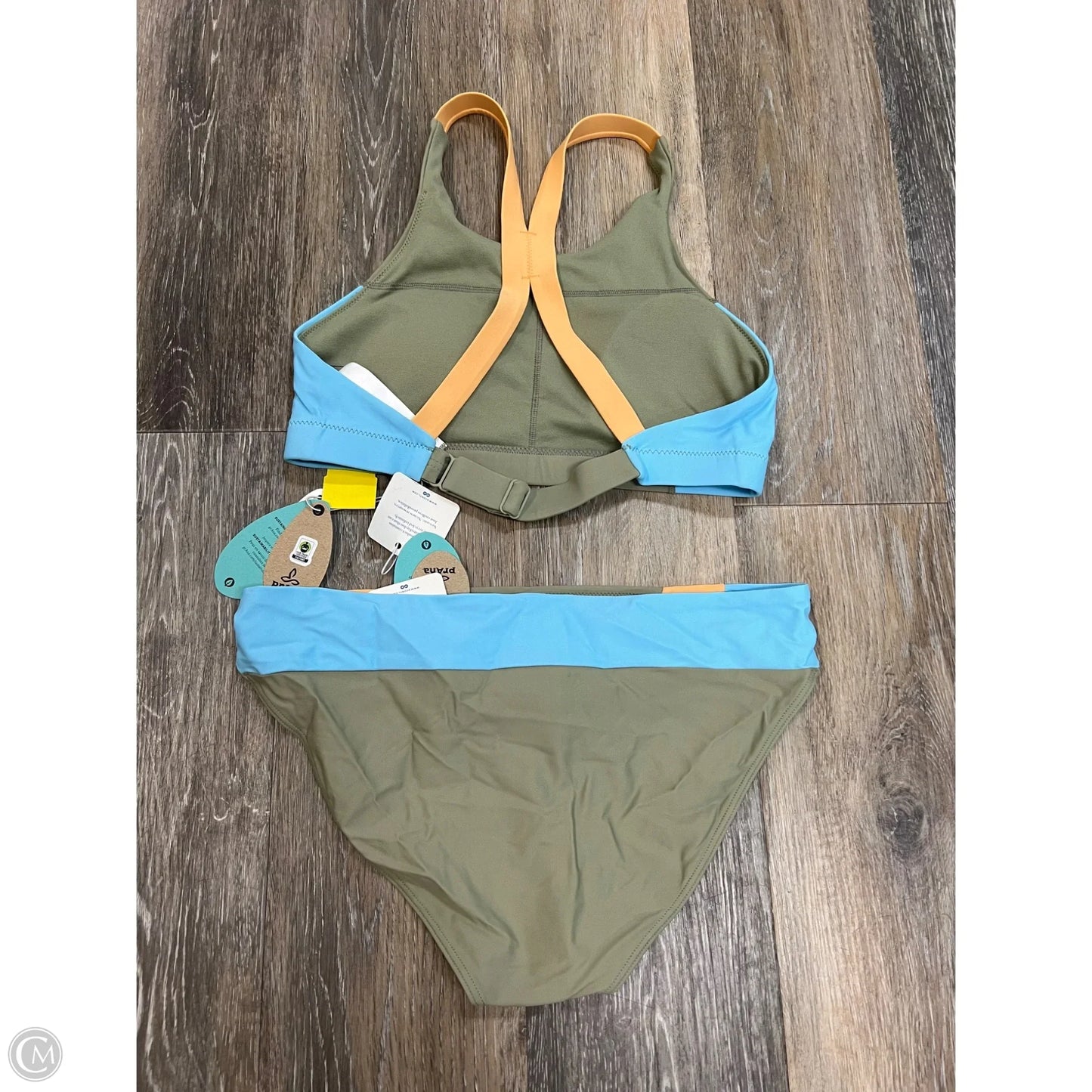 Swimsuit 2pc By Prana In Blue & Green, Size: S