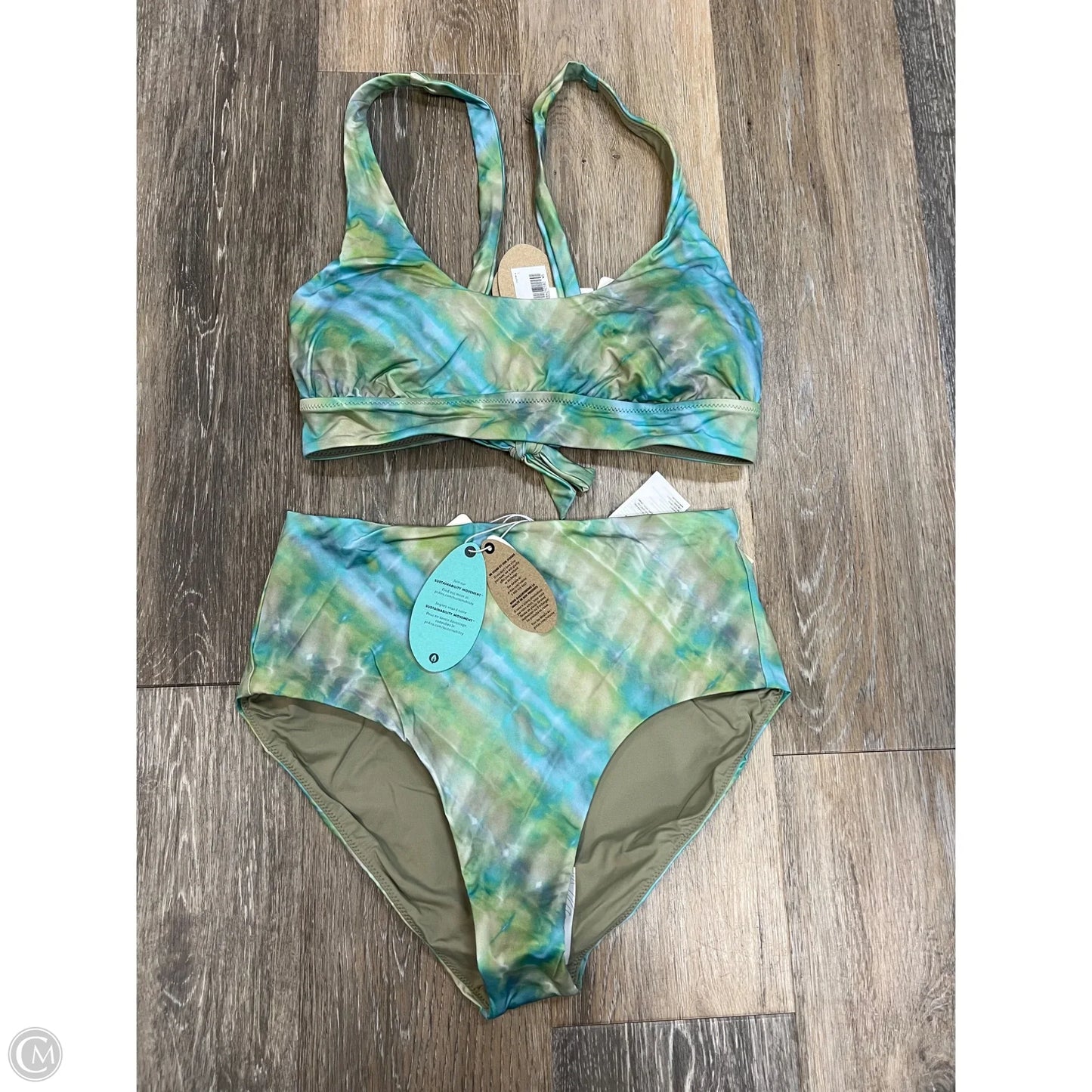 Swimsuit 2pc By Prana In Blue & Green, Size: S