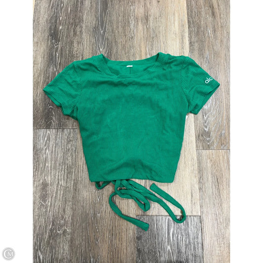 Athletic Top Short Sleeve By Alo In Green, Size: S