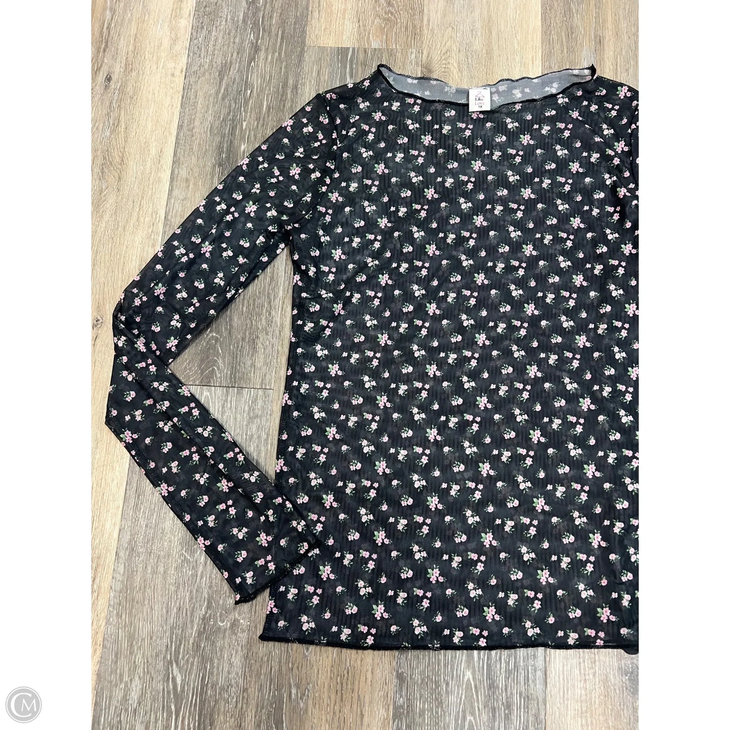Top Long Sleeve By Like Love In Floral Print, Size: 1x