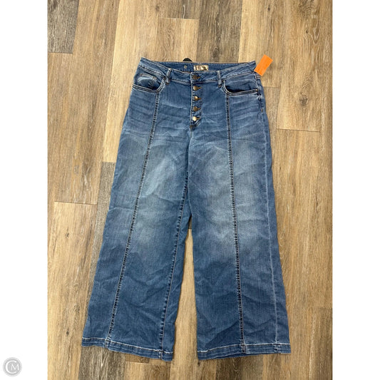 Jeans Wide Leg By Kut In Blue Denim, Size: 10