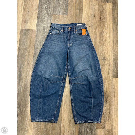 Jeans Wide Leg By Gap In Blue Denim, Size: 0p