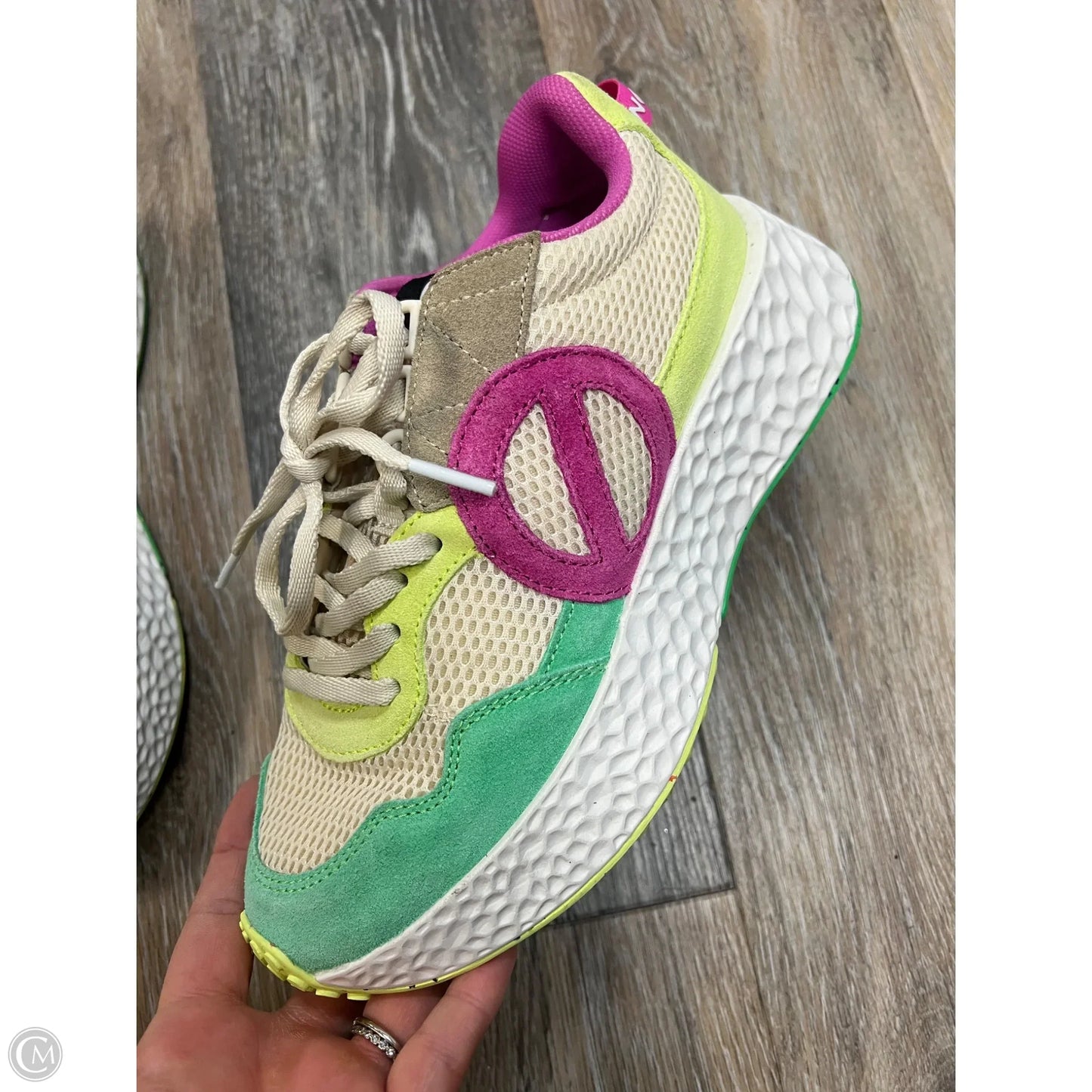 Shoes Sneakers By No Name In Green & Pink, Size: 7.5