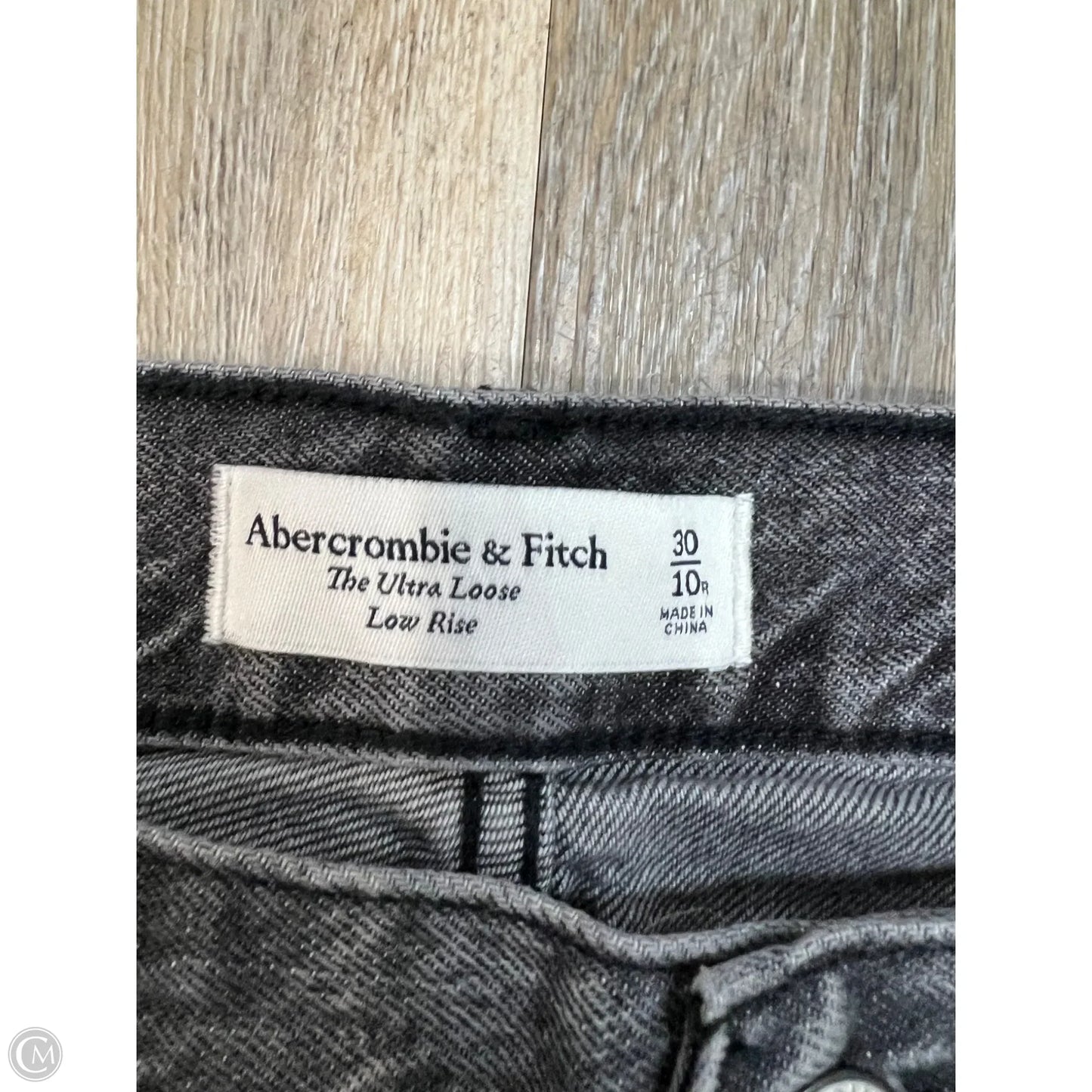 Jeans Wide Leg By Abercrombie And Fitch In Grey Denim, Size: 10/30