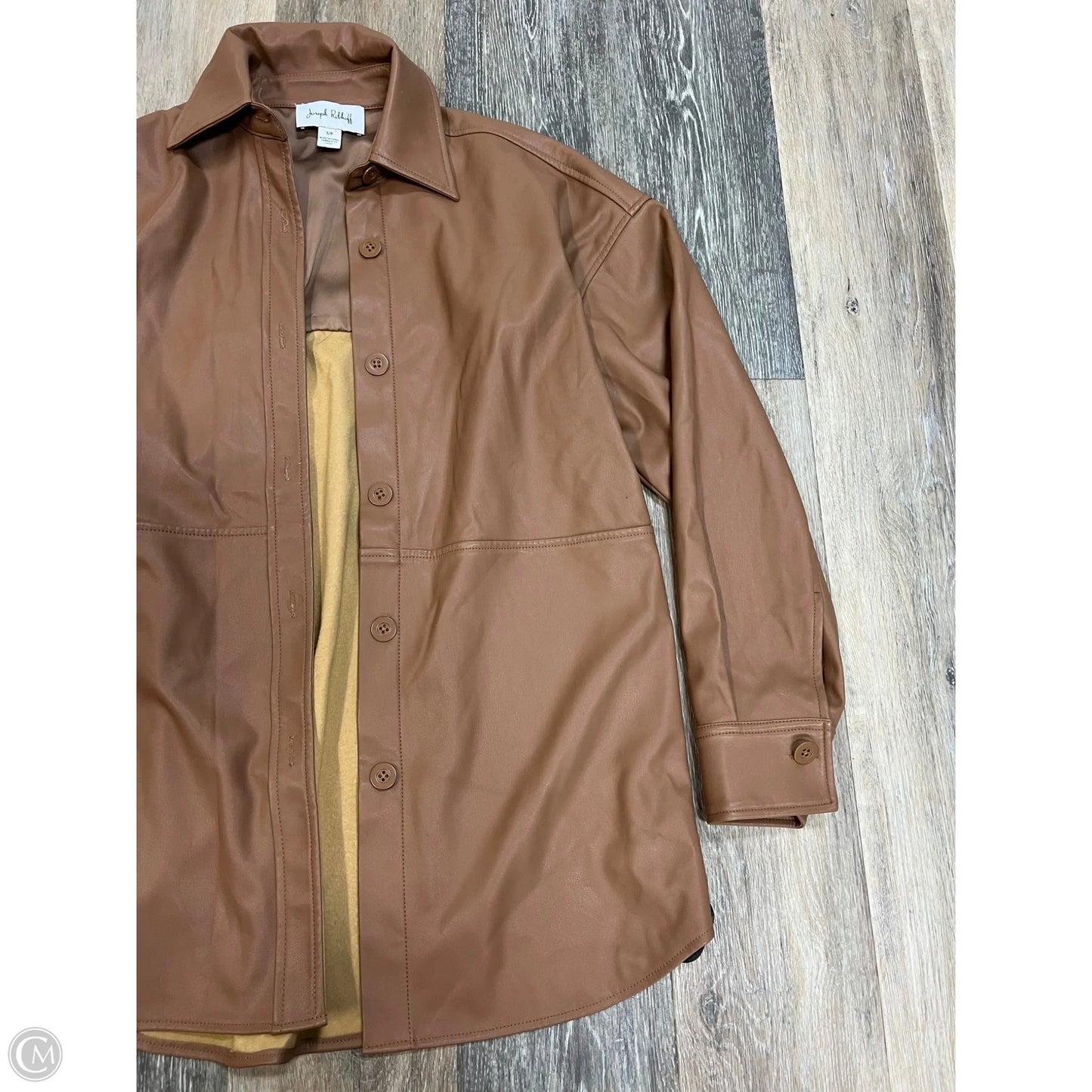 Jacket Shirt By Joseph Ribkoff In Tan, Size: S