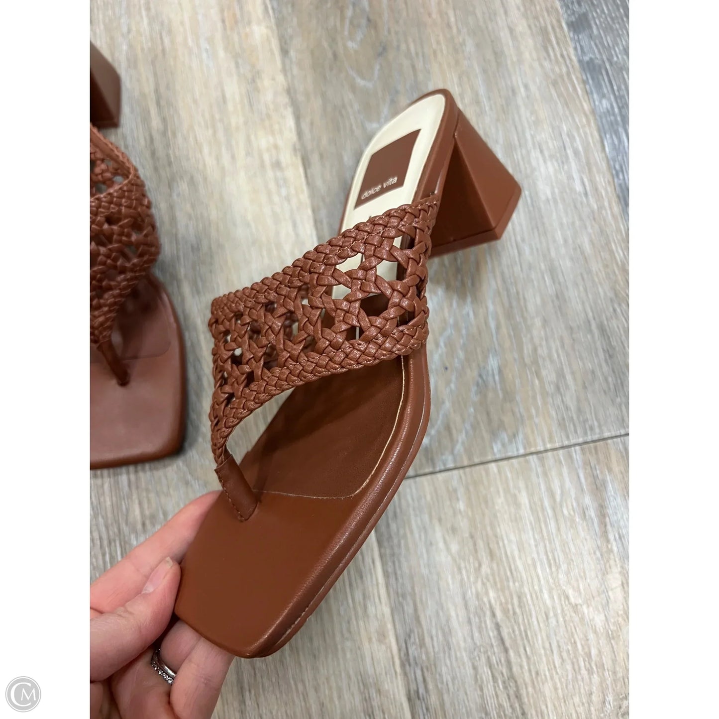 Sandals Heels Block By Dolce Vita In Brown, Size: 5.5