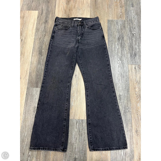 Jeans Boot Cut By Levis In Black Denim, Size: 0