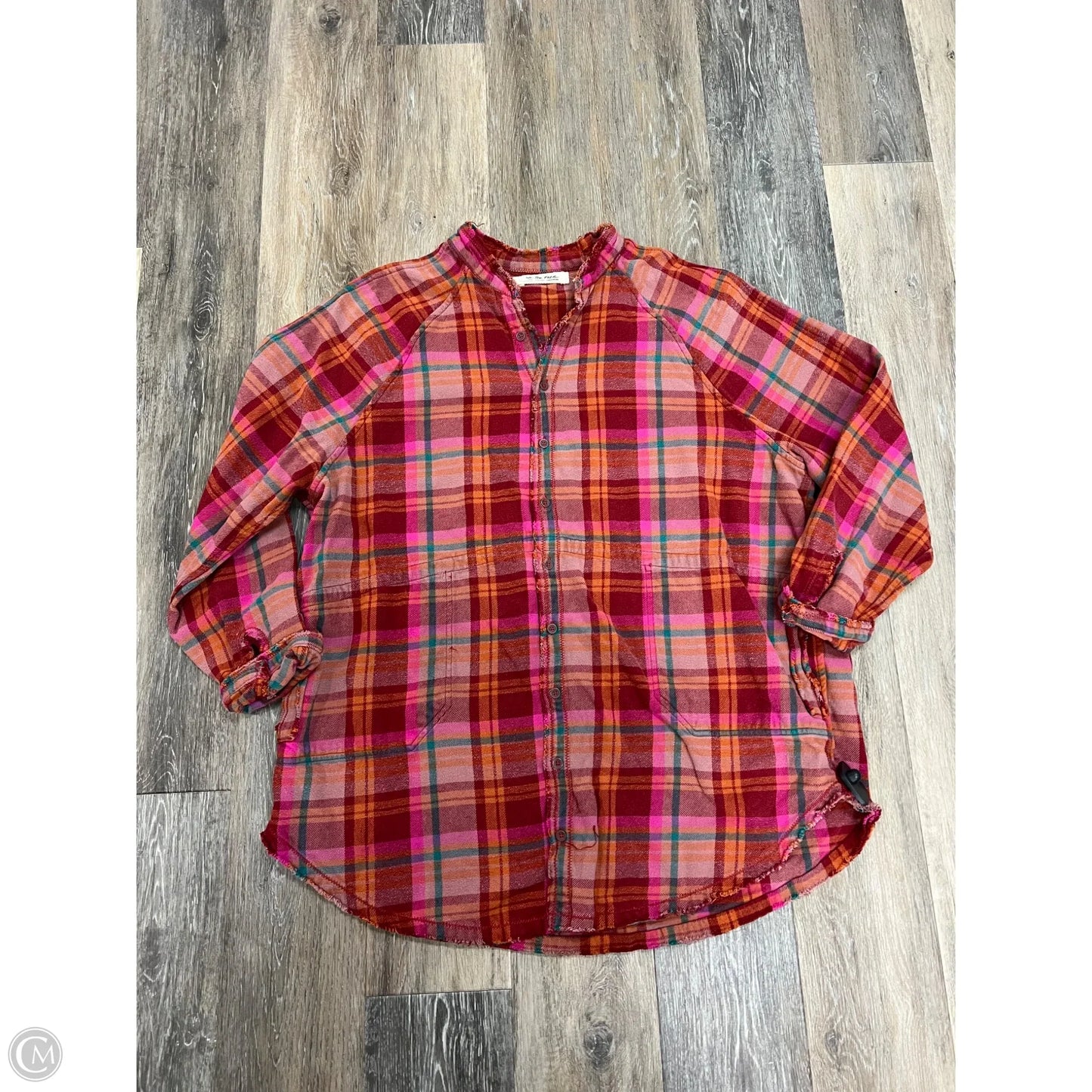 Jacket Shirt By We The Free In Plaid Pattern, Size: L