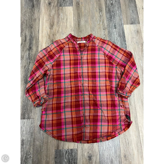 Jacket Shirt By We The Free In Plaid Pattern, Size: L