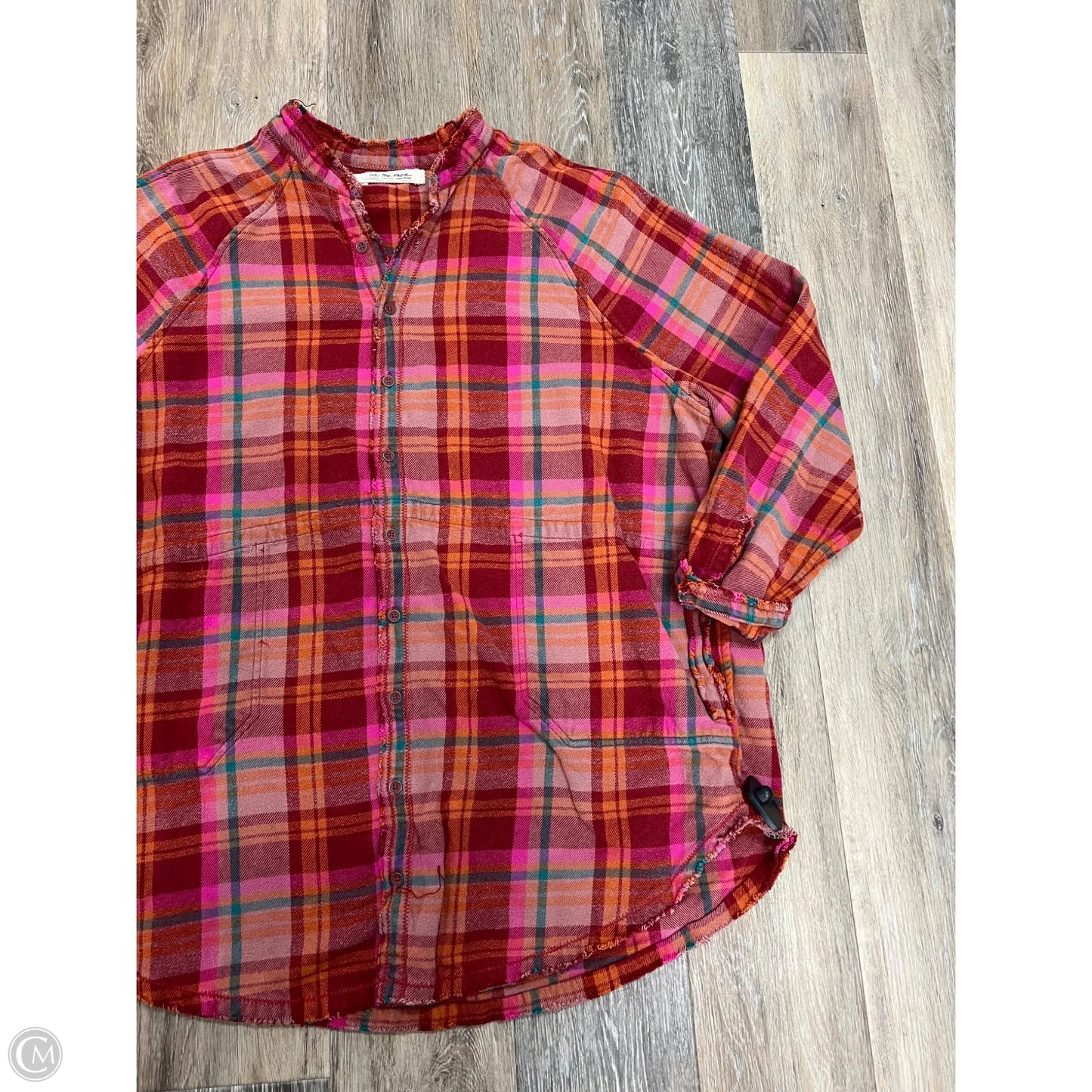 Jacket Shirt By We The Free In Plaid Pattern, Size: L