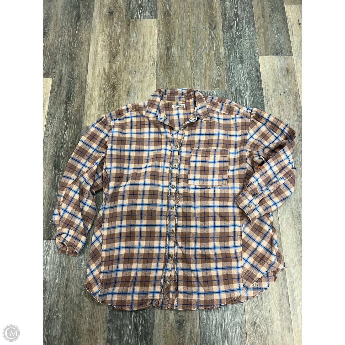 Jacket Shirt By We The Free In Plaid Pattern, Size: L