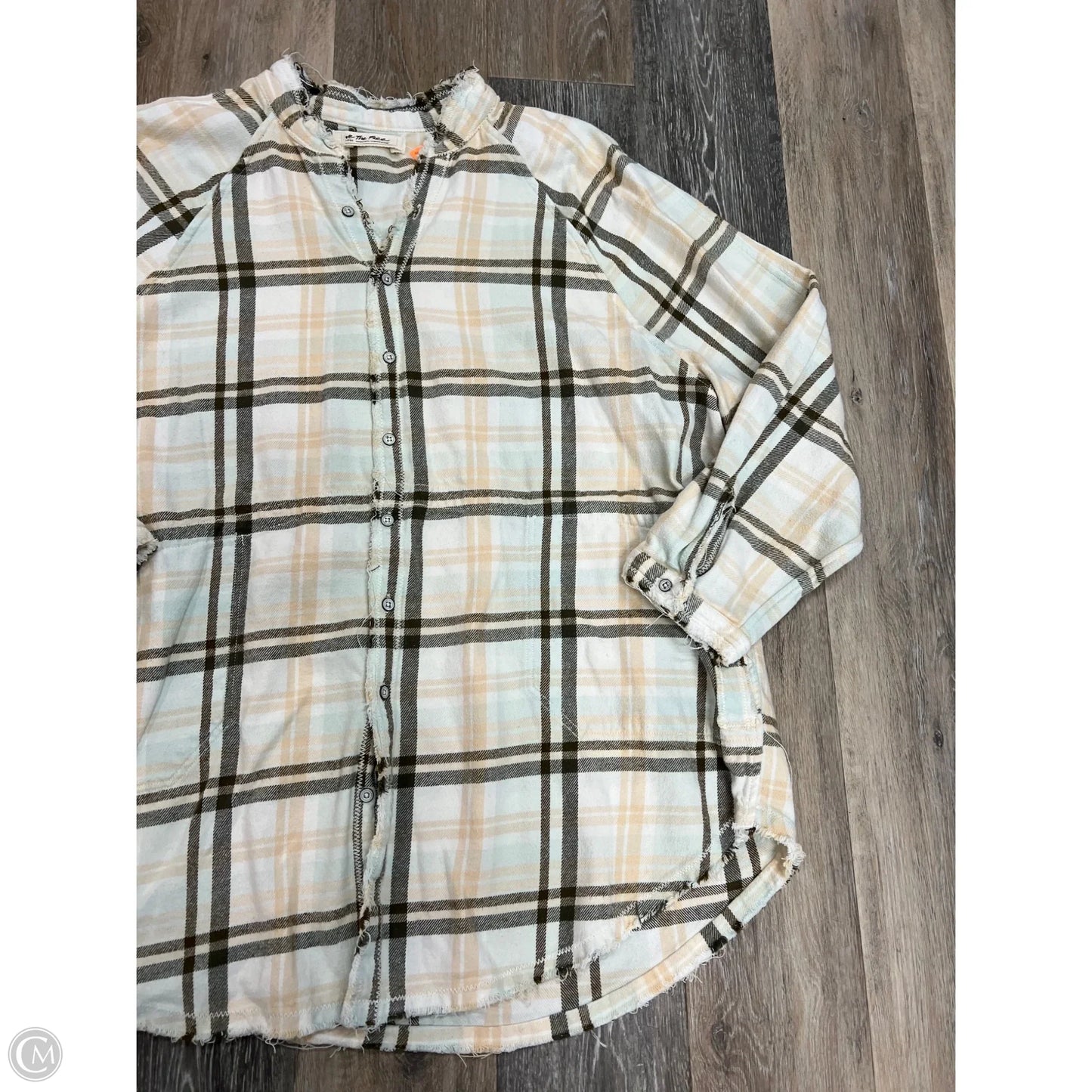 Jacket Shirt By We The Free In Plaid Pattern, Size: L