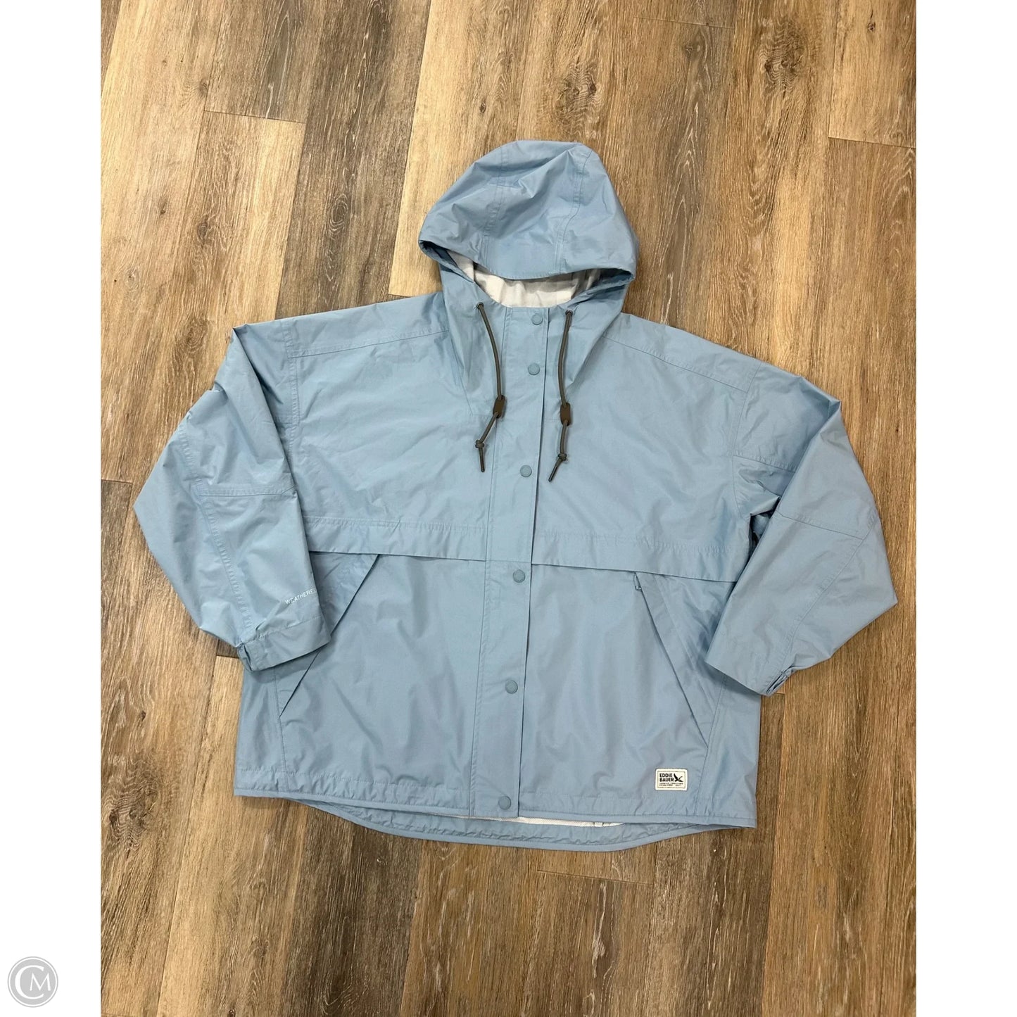 Coat Raincoat By Eddie Bauer In Blue, Size: Xl
