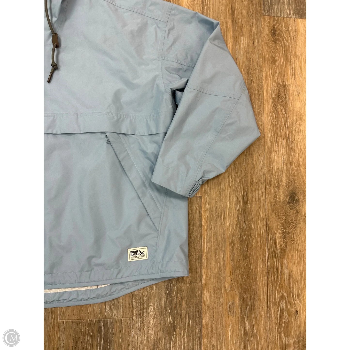 Coat Raincoat By Eddie Bauer In Blue, Size: Xl
