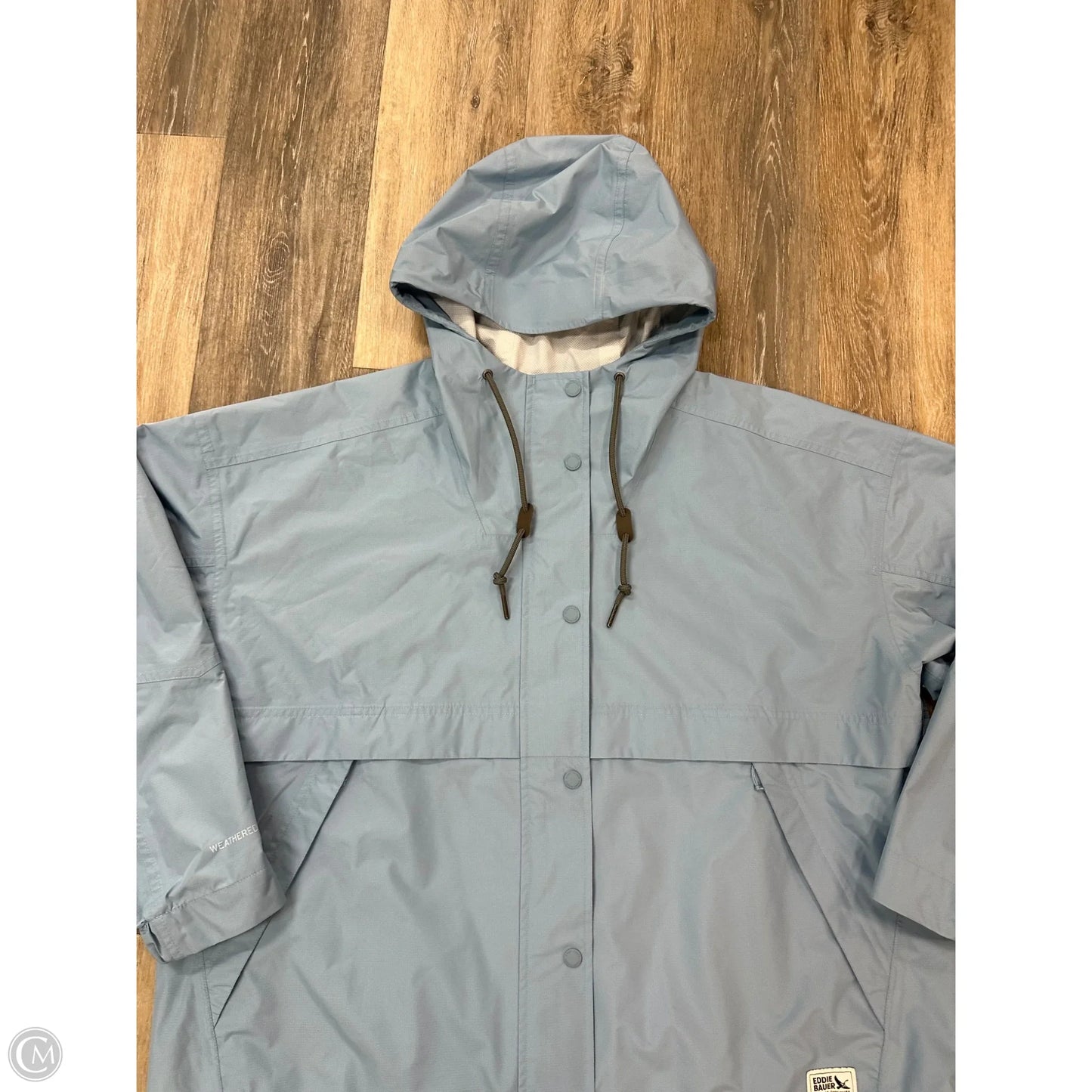 Coat Raincoat By Eddie Bauer In Blue, Size: Xl
