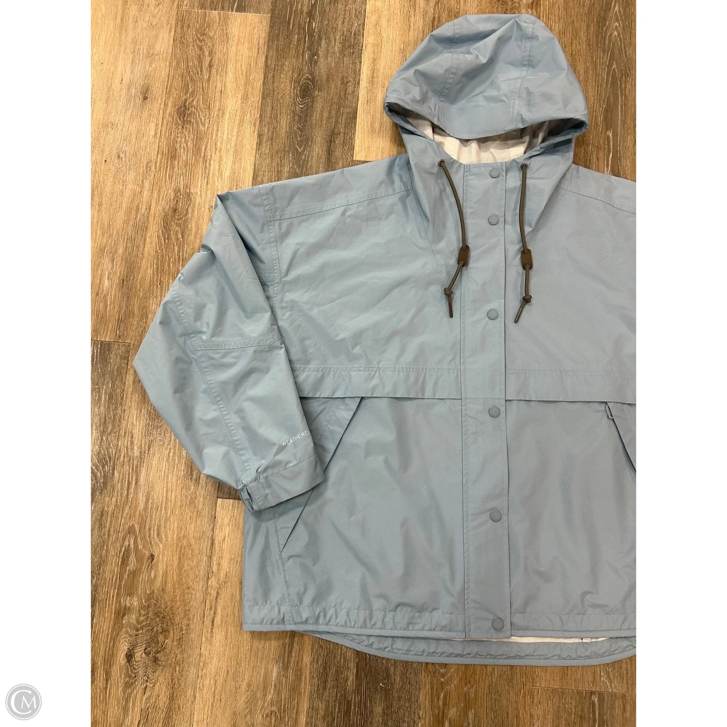 Coat Raincoat By Eddie Bauer In Blue, Size: Xl