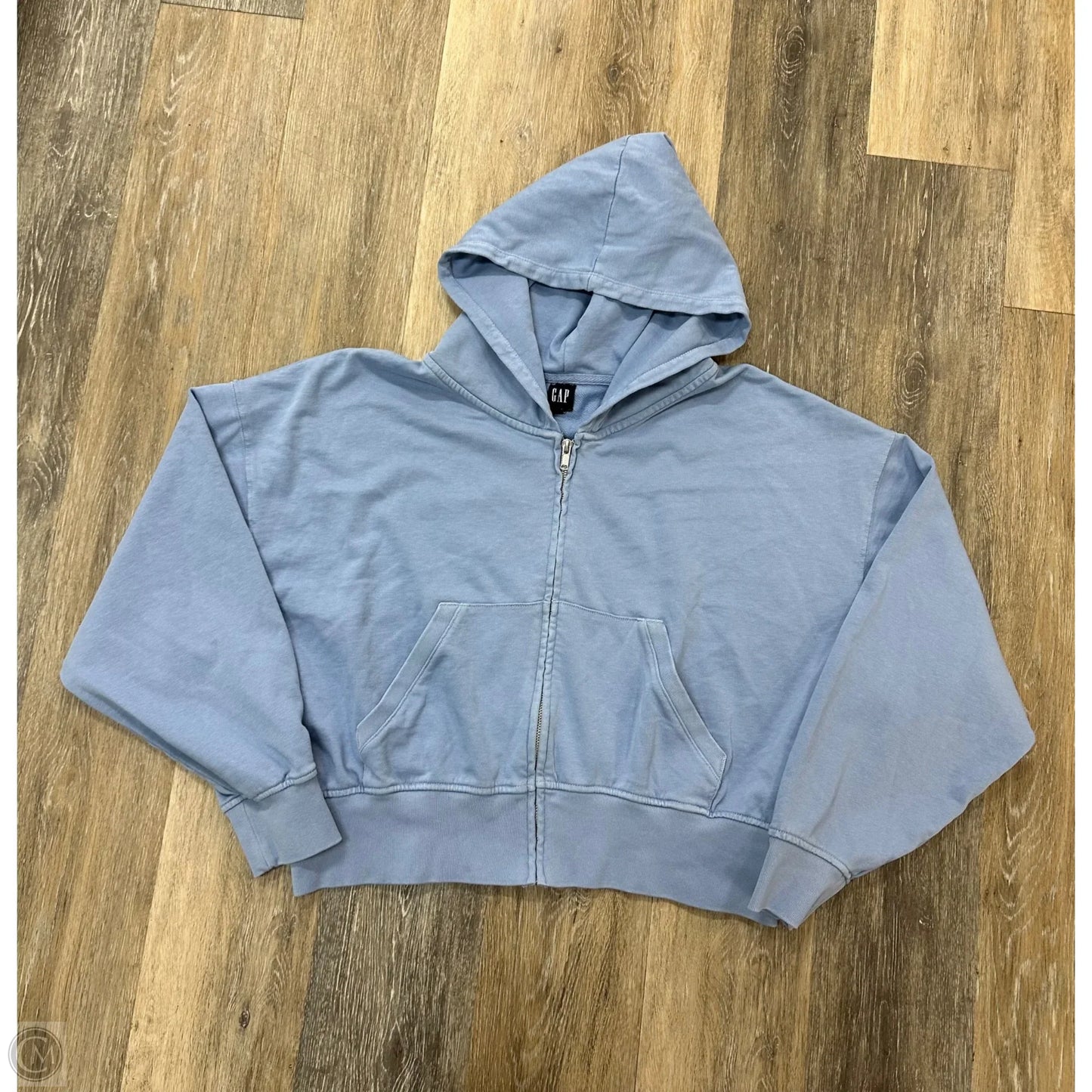 Sweatshirt Hoodie By Gap In Blue, Size: M