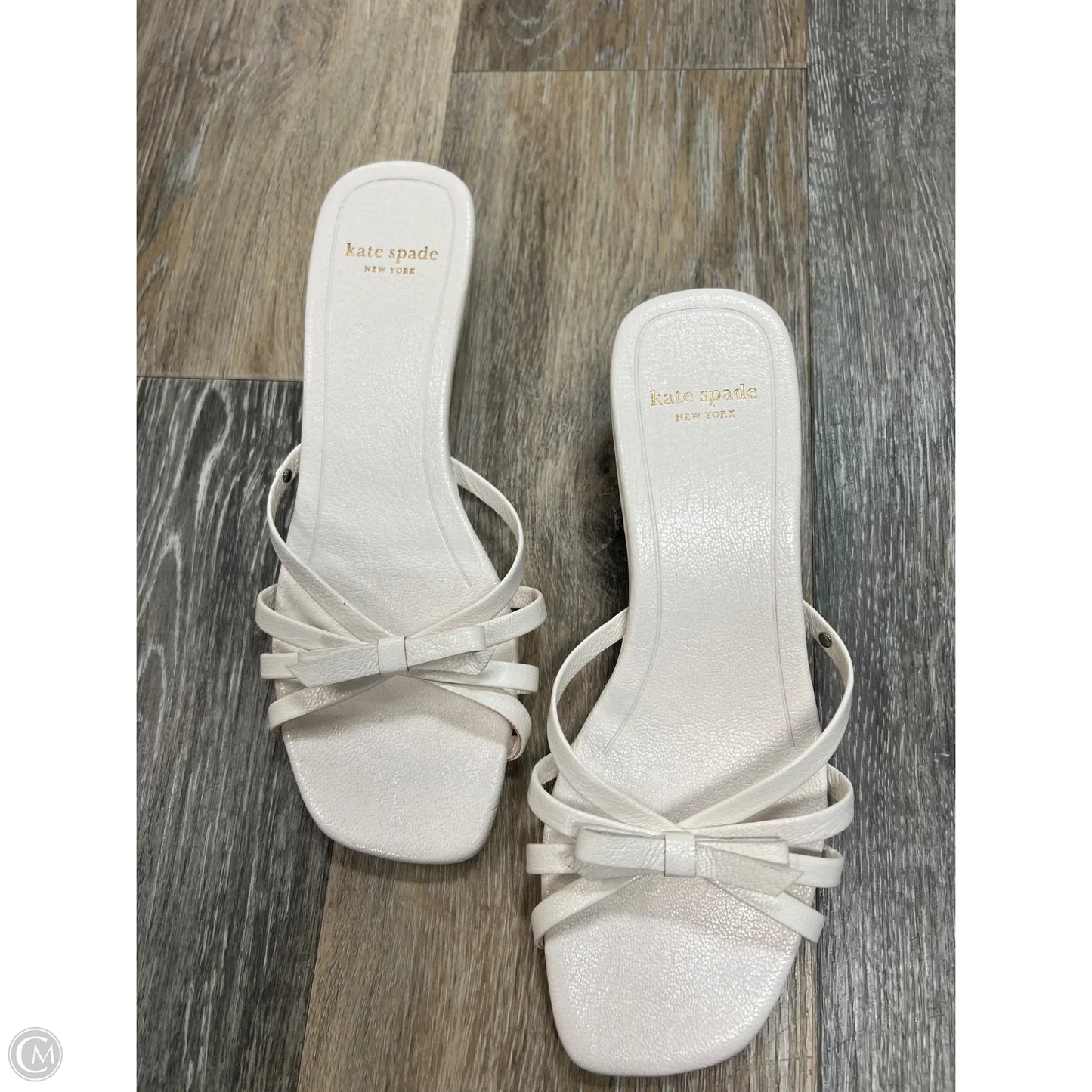 -Sandals Designer By Kate Spade In White, Size: 6