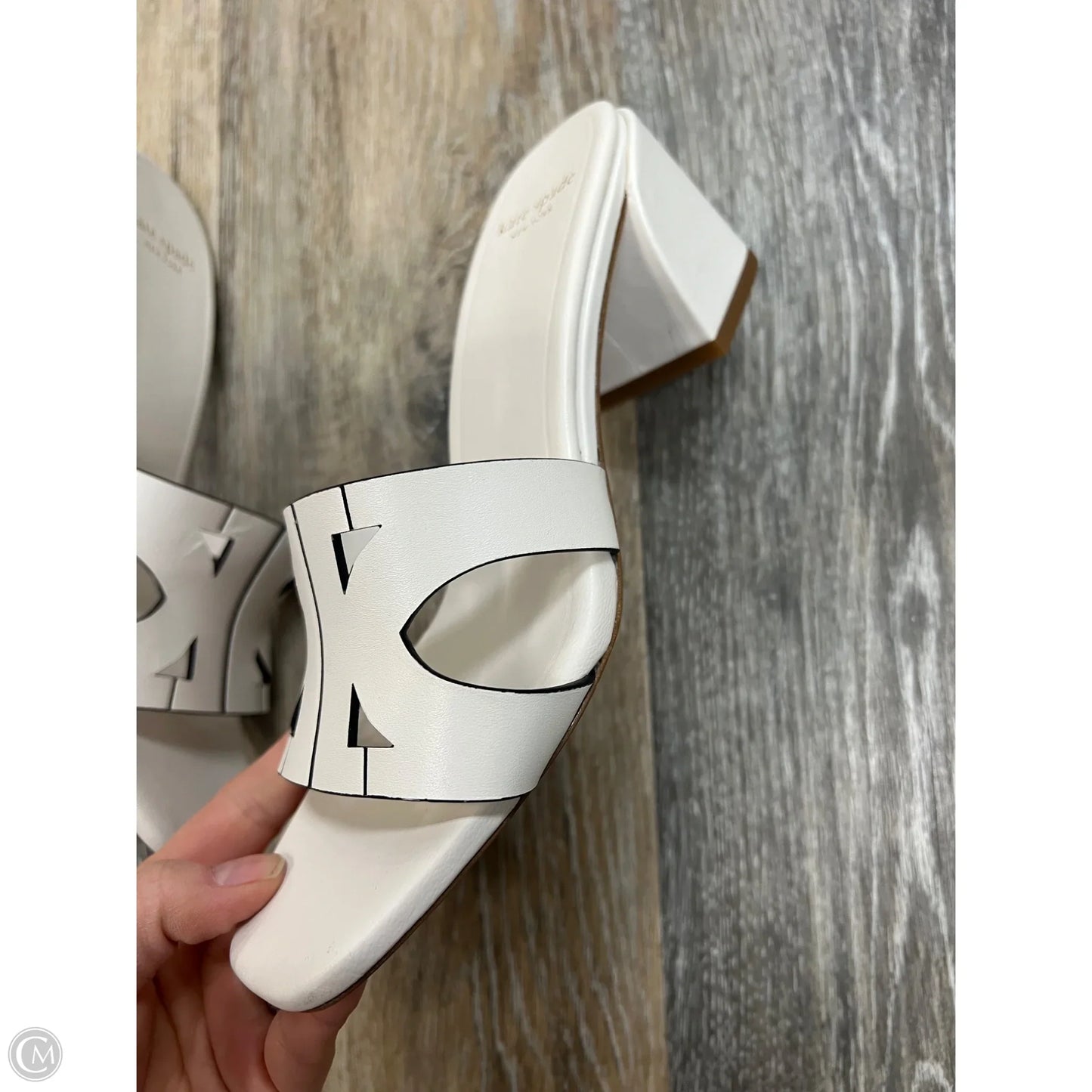 -Sandals Designer By Kate Spade In White, Size: 6