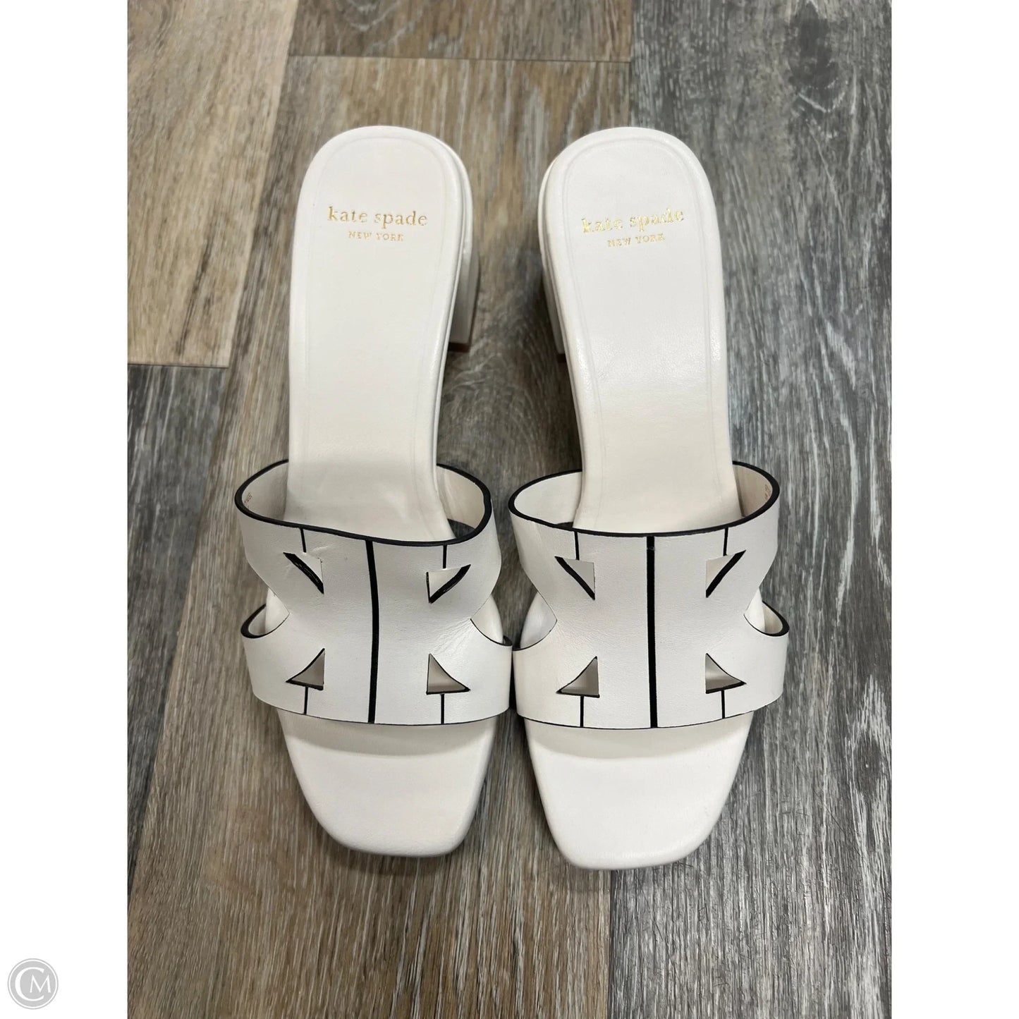 -Sandals Designer By Kate Spade In White, Size: 6