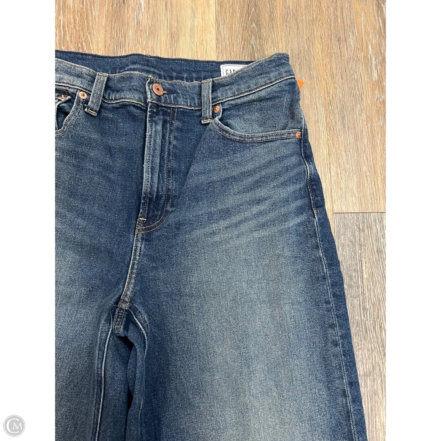 Jeans Wide Leg By Gap In Blue Denim, Size: 10