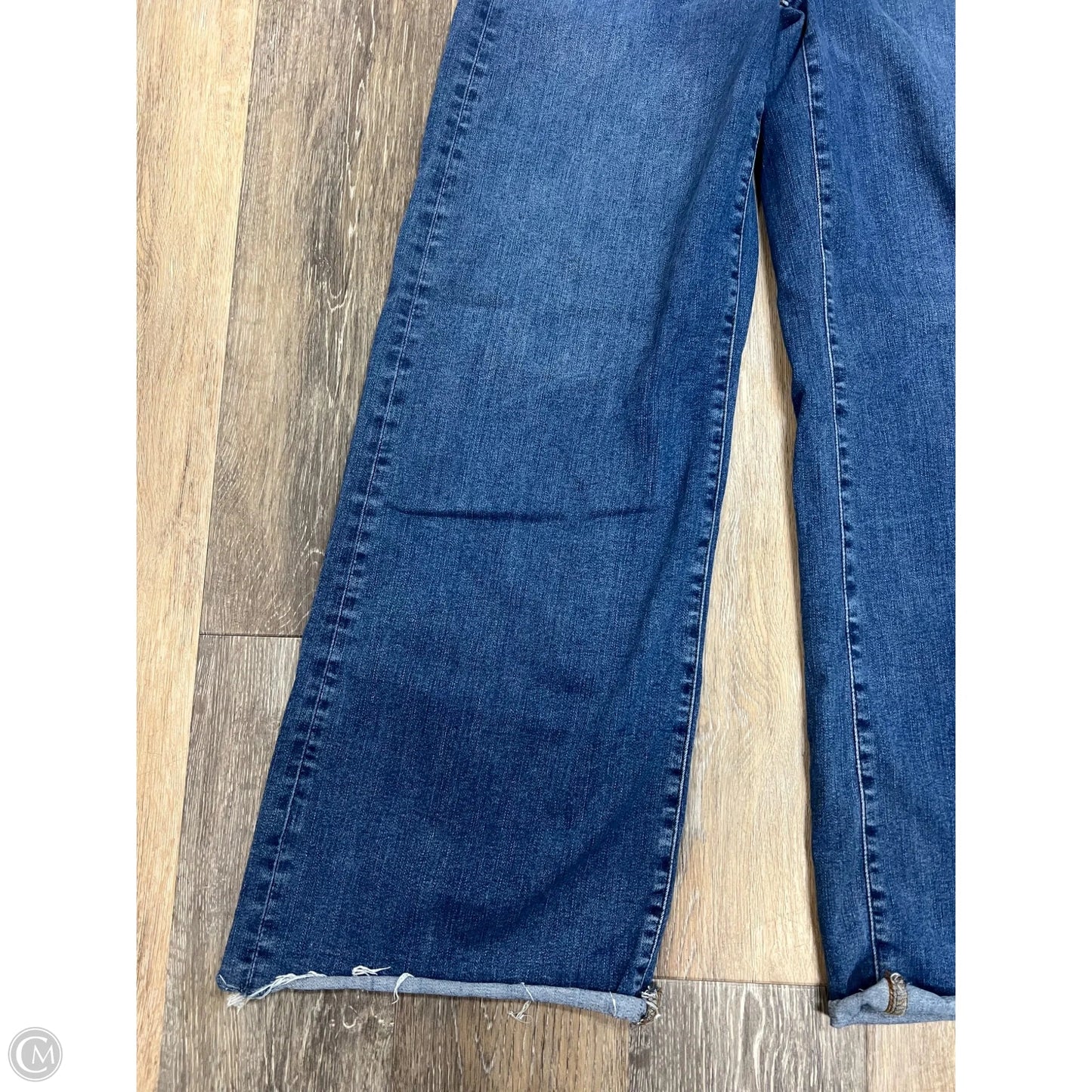 Jeans Wide Leg By Frame In Blue Denim, Size: 10