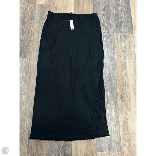 Skirt Midi By Banana Republic In Black, Size: L