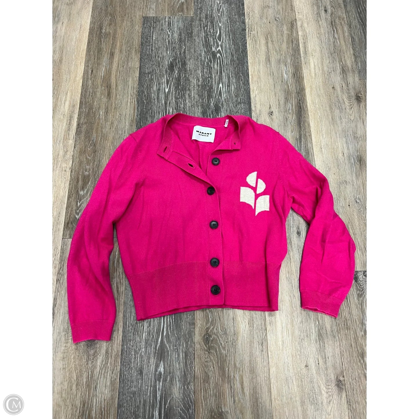 Sweater Cardigan Designer By Isabel Marant In Pink, Size: 6