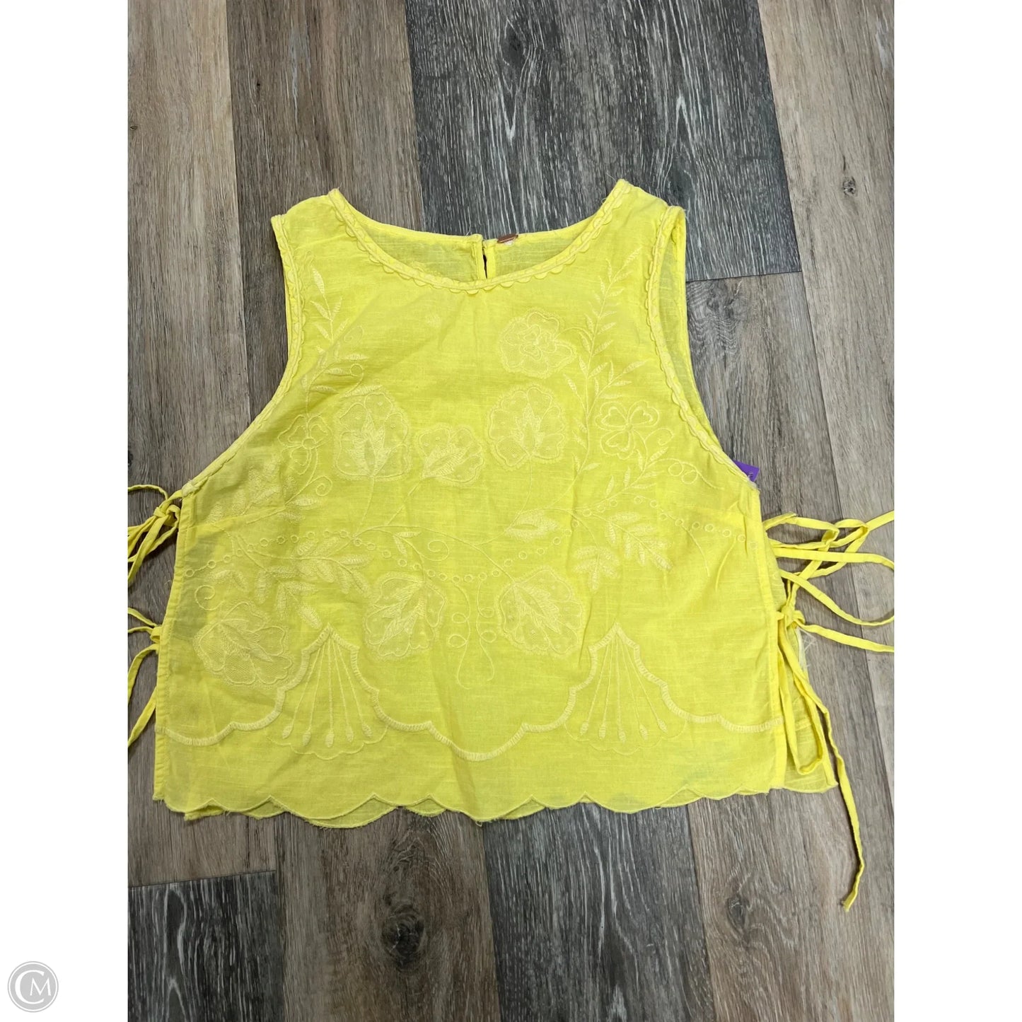 Top Sleeveless By Free People In Yellow, Size: M